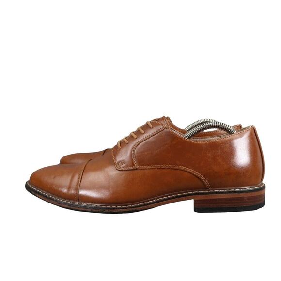 Dexter Shoes Mens 10 Oxford Derby Classic Cap Toe Formal Dress Brown Memory Foam - Picture 4 of 16